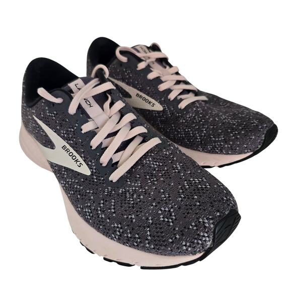Brooks Launch 7 Running Shoes Women's 8.5 Gray Pink Athletic Athleisure Active - Picture 1 of 11